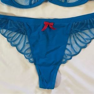 Freya Electric Blue Thong - Large